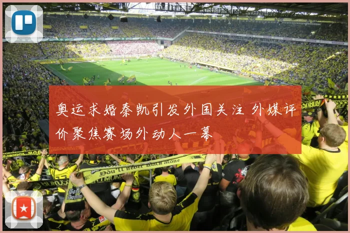 奥运求婚秦凯引发外国关注 外媒评价聚焦赛场外动人一幕